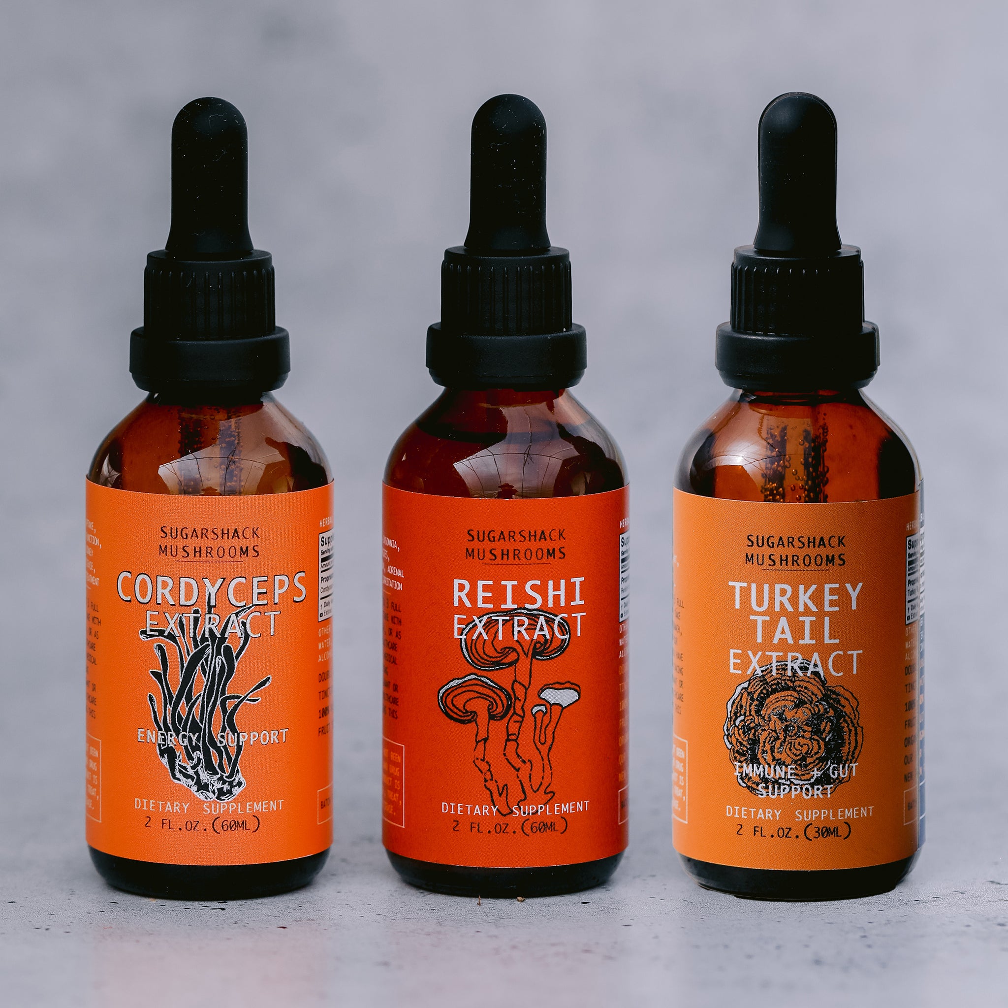 Energy and Microbiome Trio | Reishi, Cordyceps & Turkey Tail